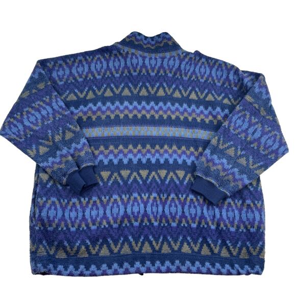 Express French Country Vintage Oversized Soft Fleece Pullover Women's Size L - Picture 2 of 6